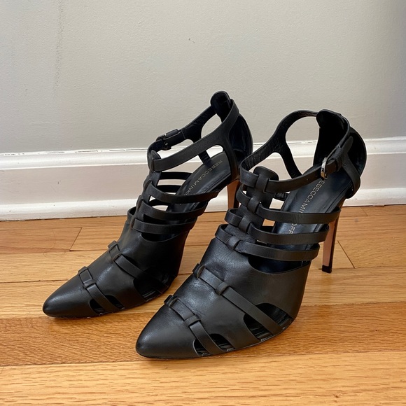 Rebecca Minkoff Randi Leather Pointed-Toe Pumps 8 - Picture 1 of 9